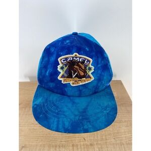 Vintage Joe Camel Cigarette Smooth Character  Snapback Blue Cap Hat Nylon